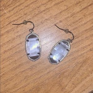 Kendra Scott silver drop earrings in slate